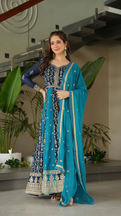 PREMIUM DESIGNER READYMADE GOWN-DUPATTA COLLECTIONS 2025