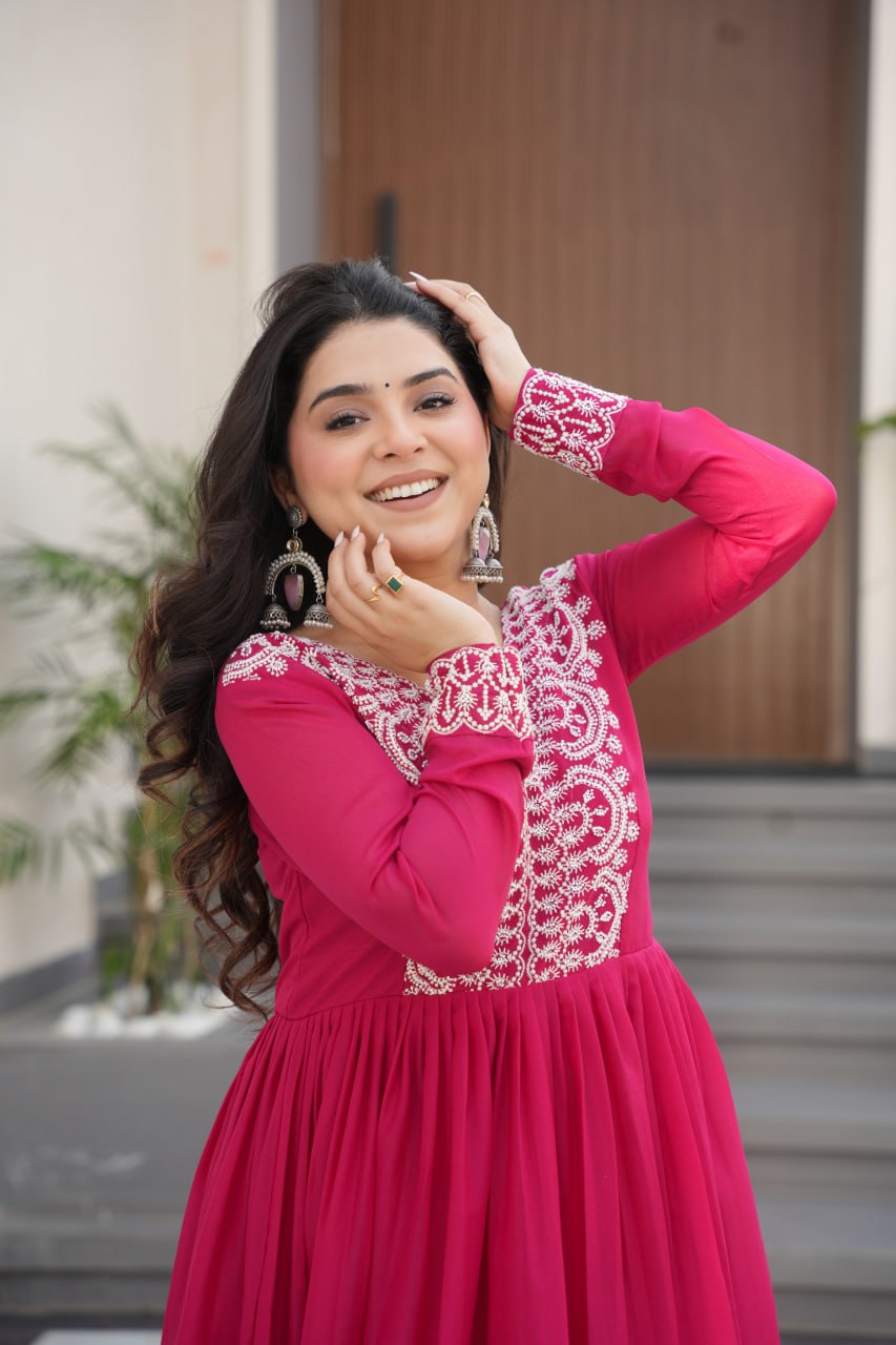 PREMIUM DESIGNER DOUBLE FLAIR GOWN