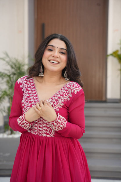 PREMIUM DESIGNER DOUBLE FLAIR GOWN