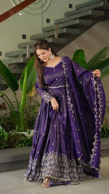 Priynka gown with dupatta