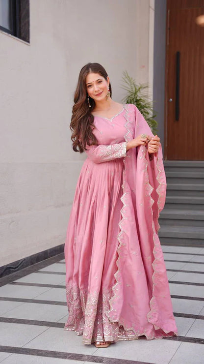 Priynka gown with dupatta