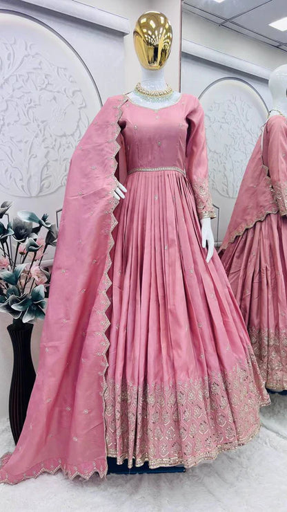 Priynka gown with dupatta